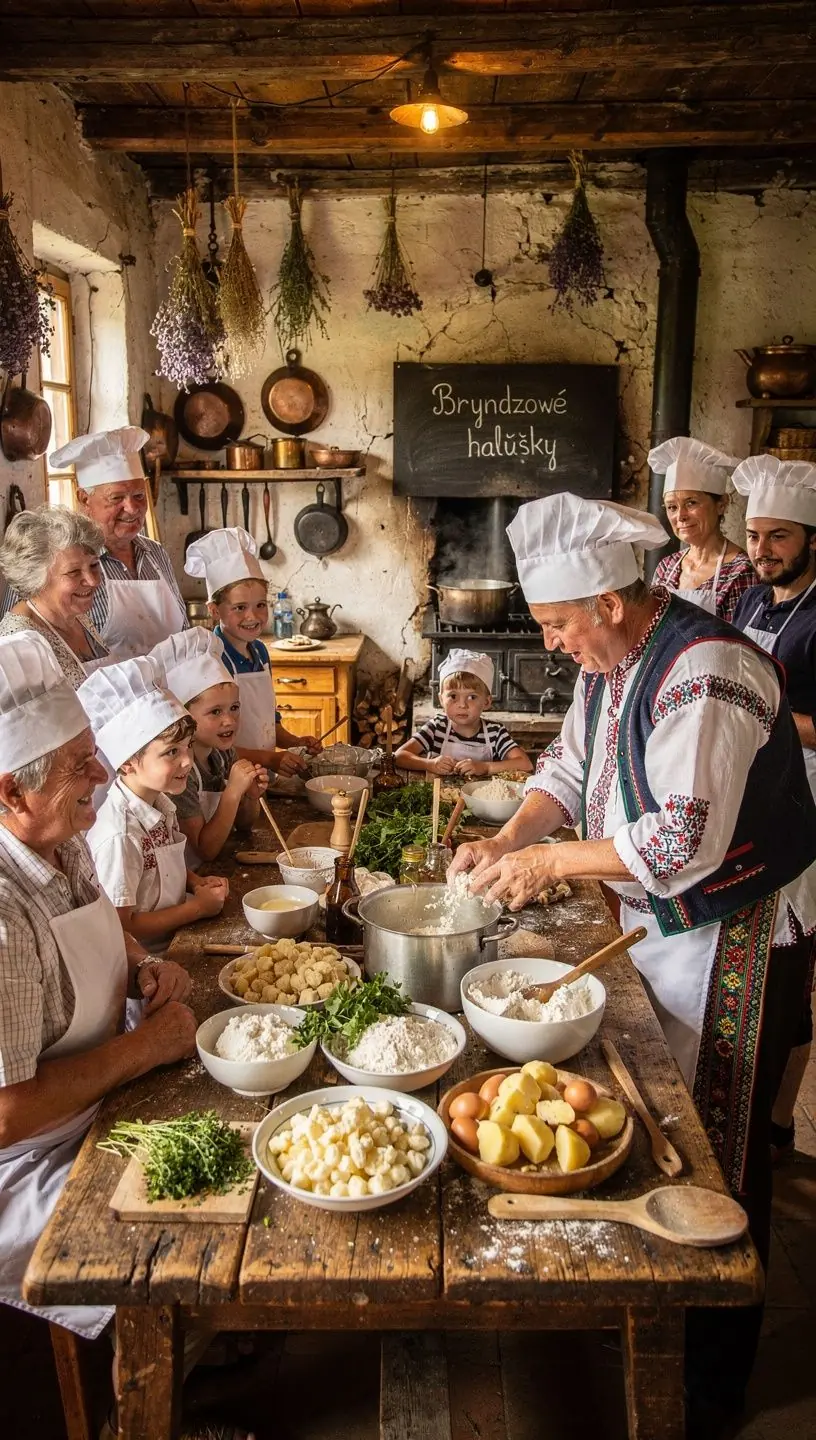Interiér múzea s exponátmi tradičnej slovenskej kultúry.